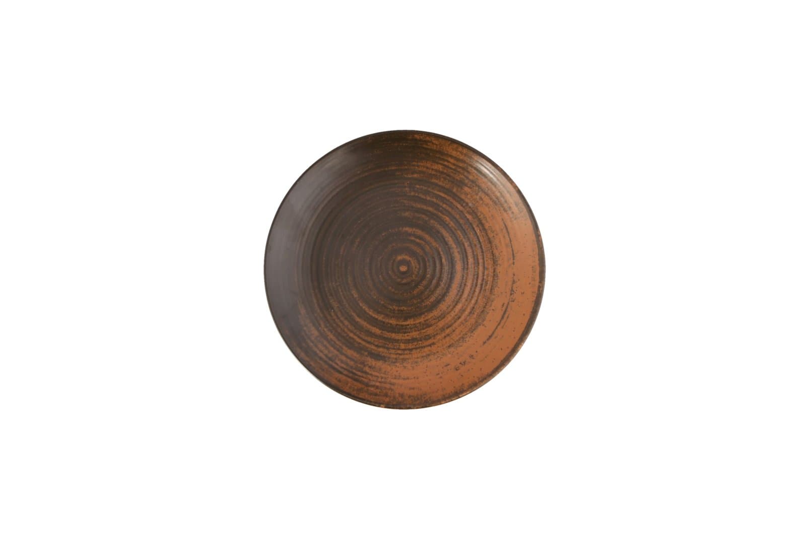 Porland Lykke Kahverengi Düz Tabak 17cm