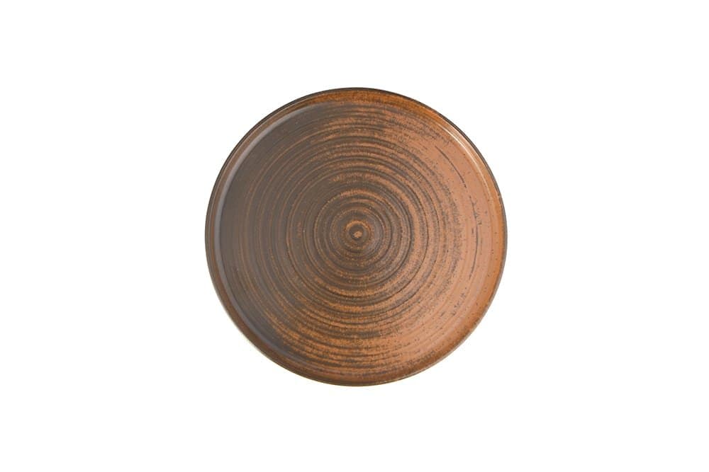 Porland Lykke Kahverengi Düz Tabak 21cm