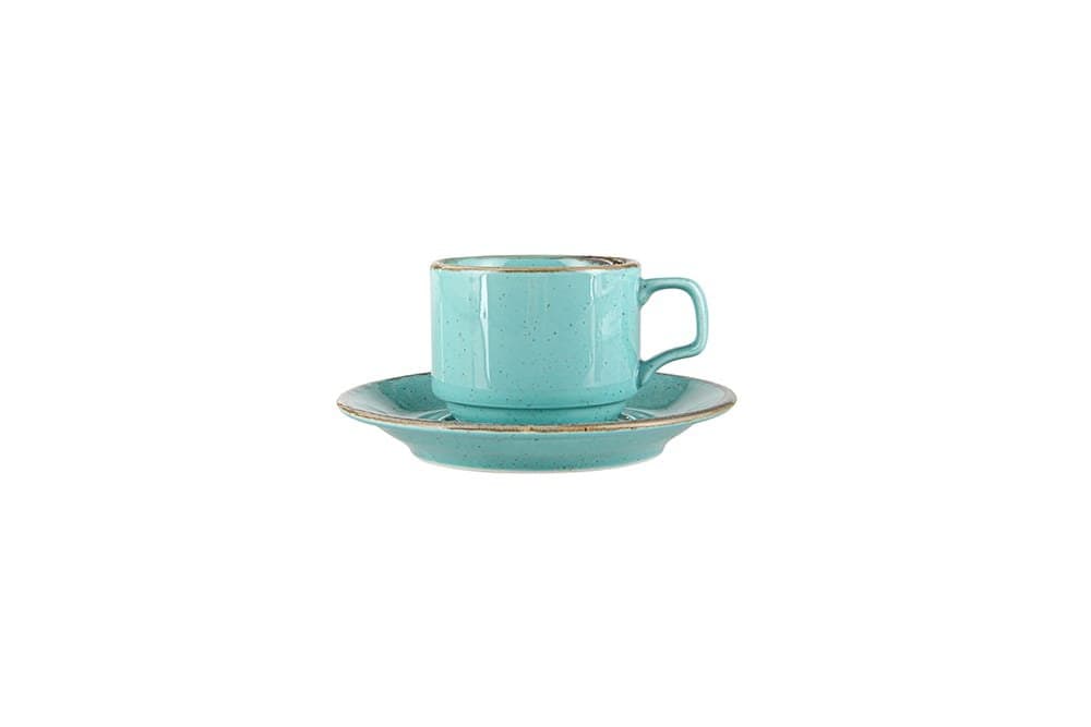 Porland Seasons Turkuaz Tabaklı Çay Fincanı 190cc