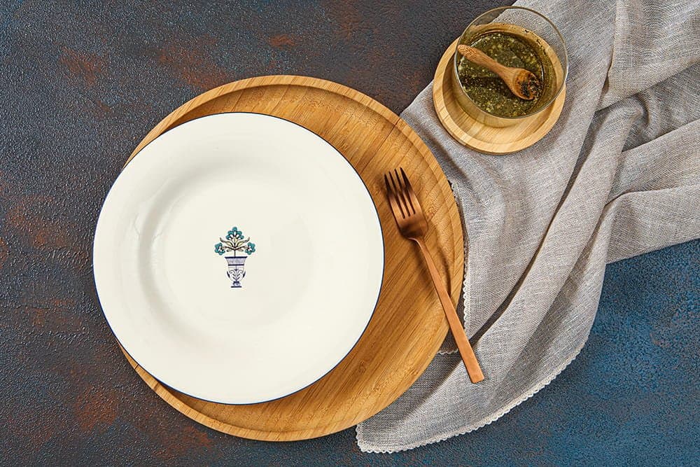 Porland Vaso Piccolo Desen6 Düz Tabak 17cm