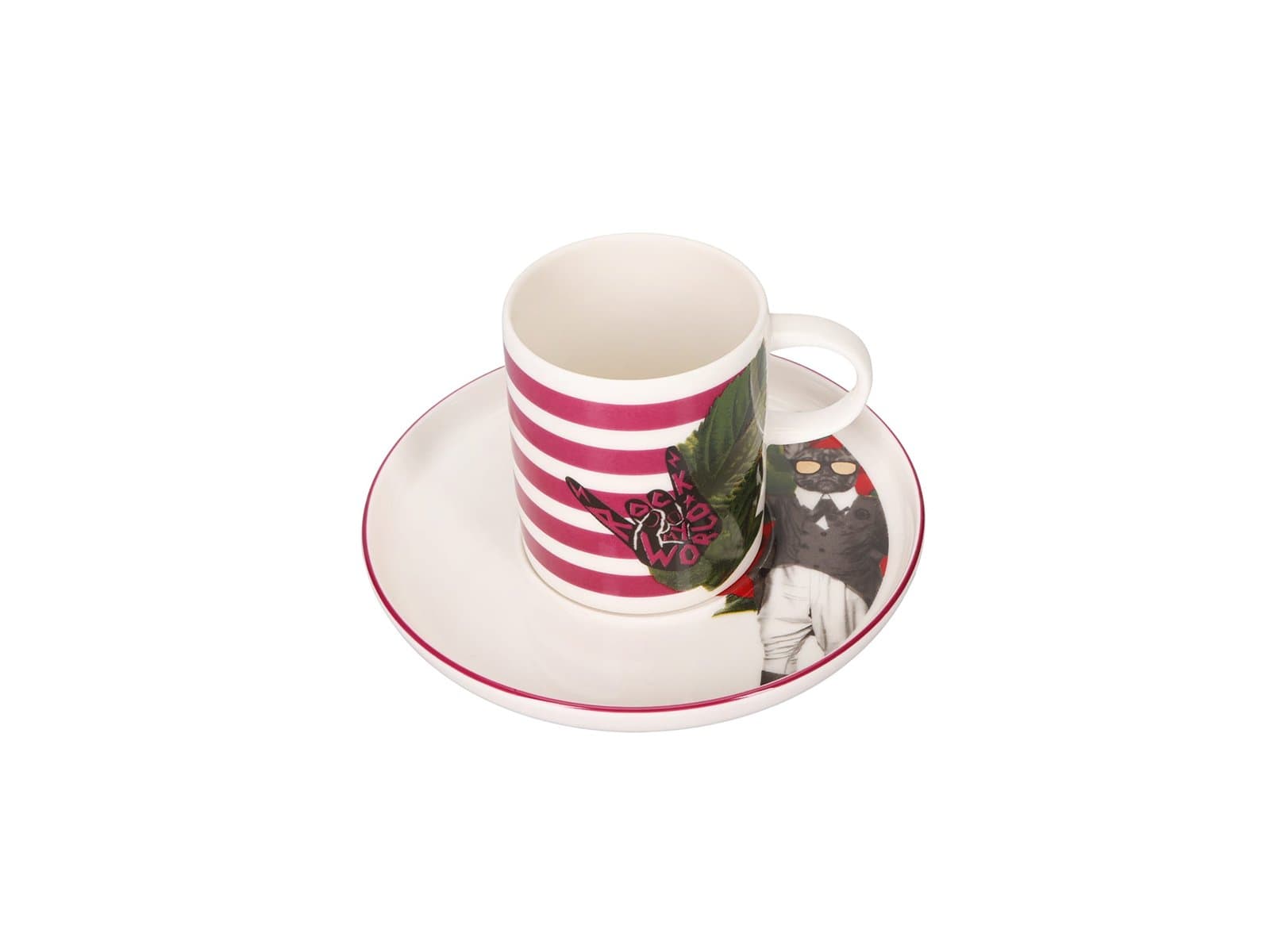 Porland Funky Desen2 Tabaklı Çay Fincanı 200cc