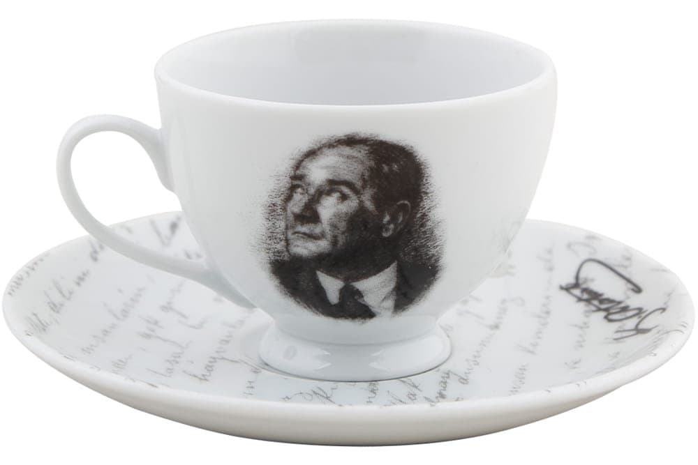 Porland Atatürk Tabaklı Kahve Fincanı 80cc