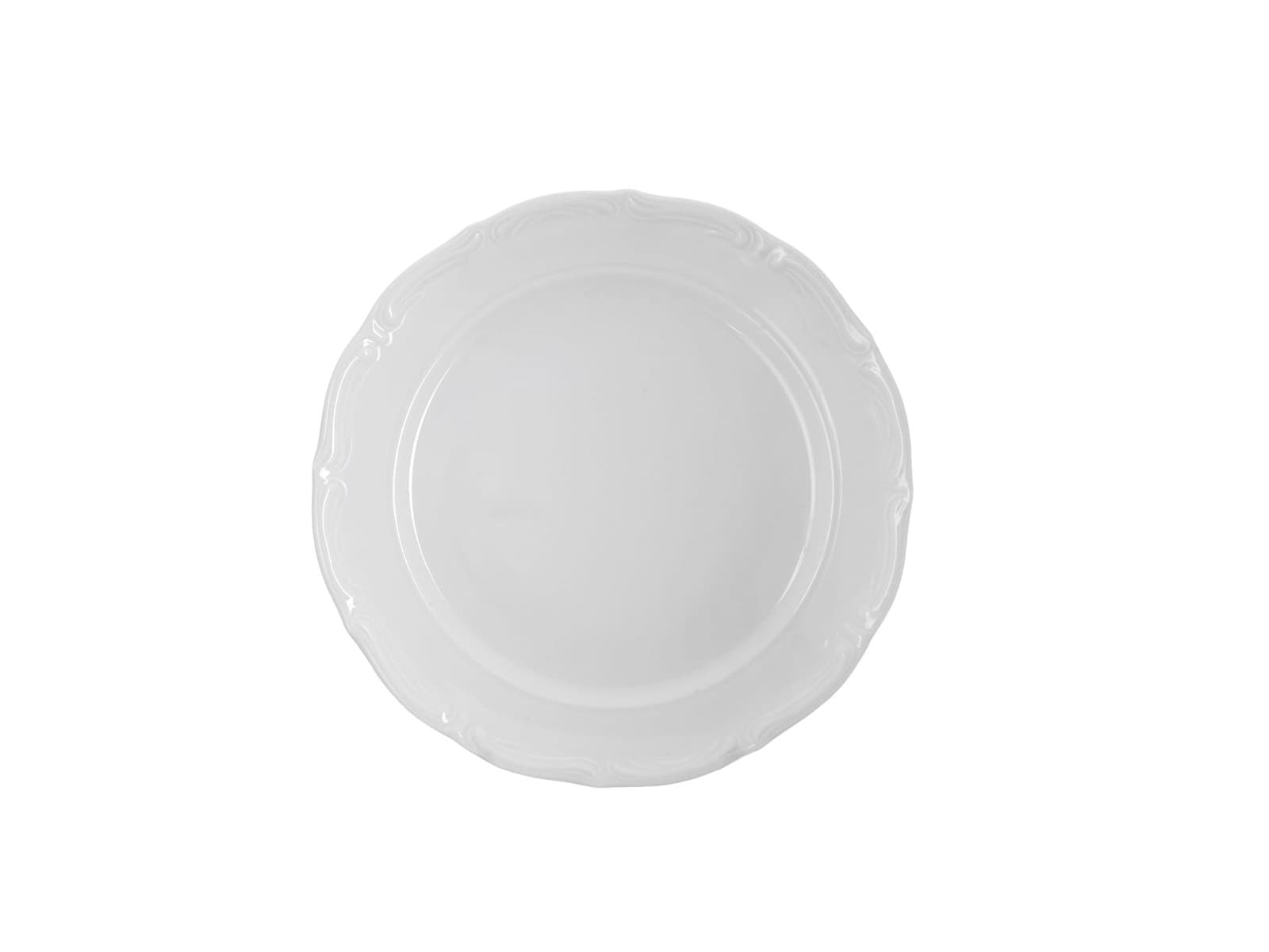 Porland Maria Beyaz Düz Tabak 24cm