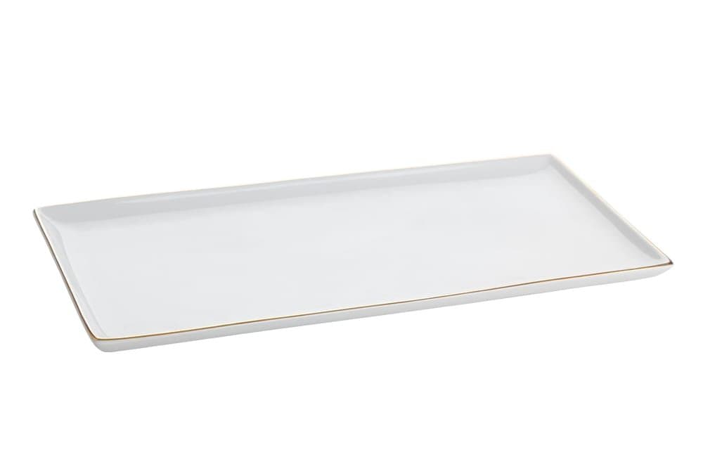 Porland Altın Yaldız Baton Pasta Tabağı 16x35cm