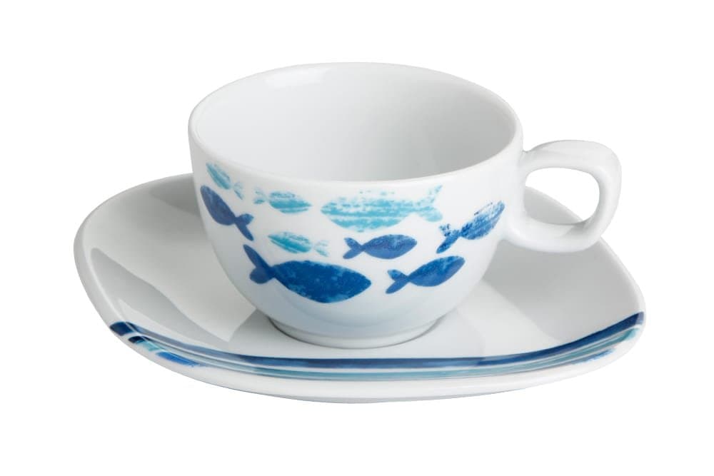 Porland Deep Blue Desen3 Tabaklı Çay Fincanı 285cc