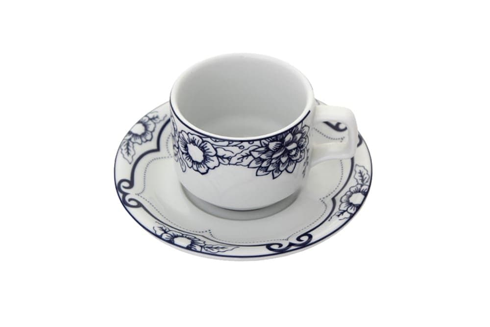 Porland Blue Manoir Desen4 Tabaklı Çay Fincanı 190c 6 Adet