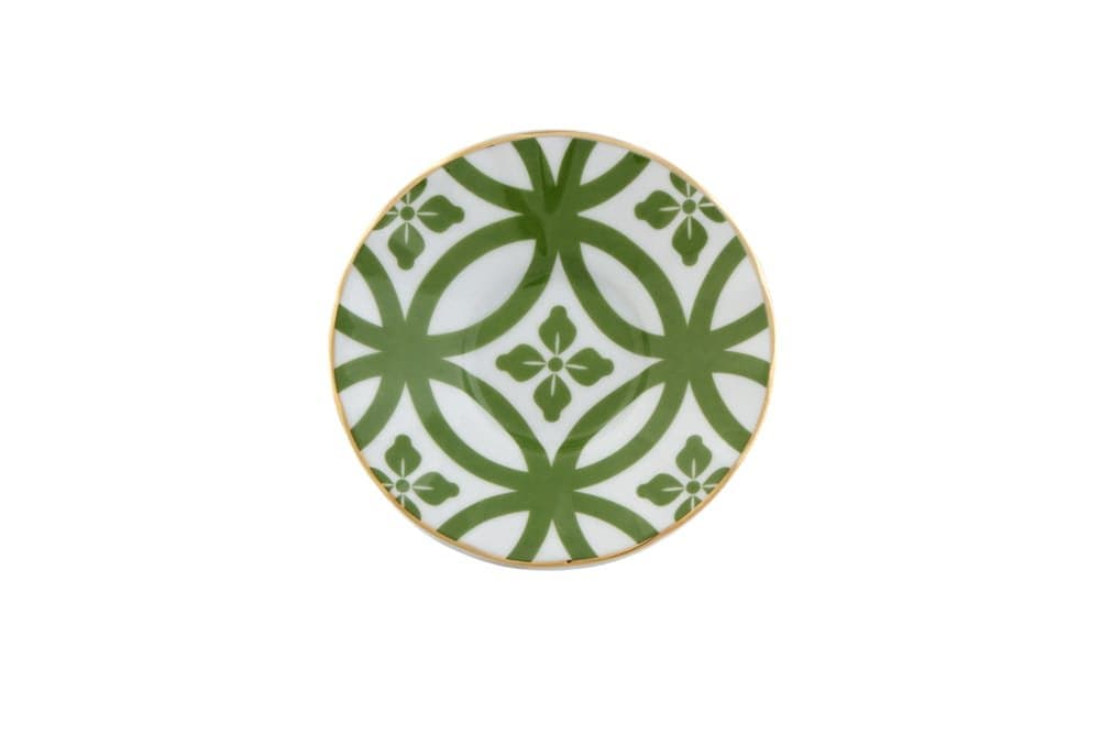 Porland Morocco Desen1 Yeşil Ergonomik Çay Tabağı 11cm