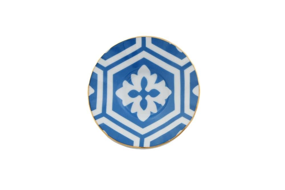 Porland Morocco Desen2 Mavi Ergonomik Çay Tabağı 11cm