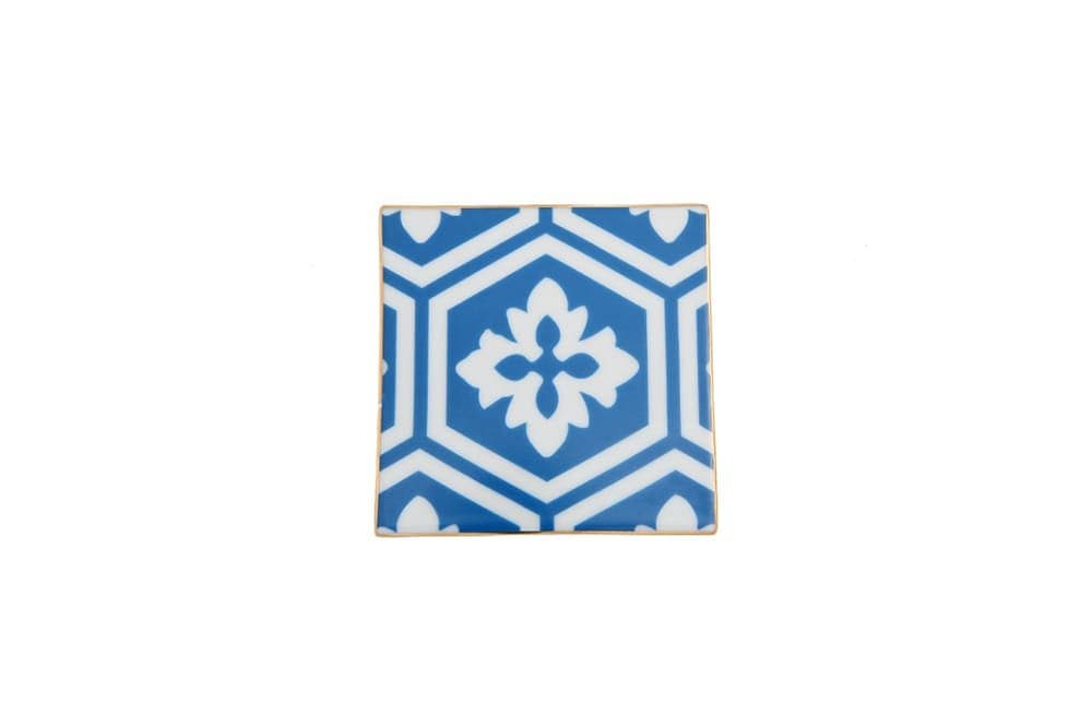 Porland Morocco Desen2 Mavi Bardak Altlığı 10x10cm