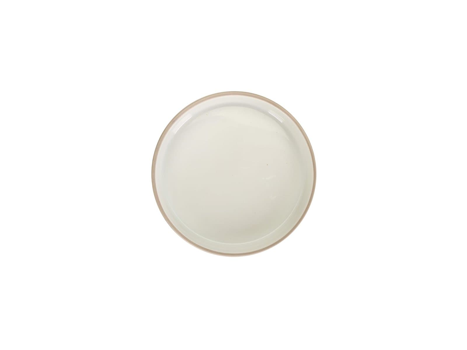 Porland Almond Double Face Beyaz Çift Taraflı Düz Tabak 16cm