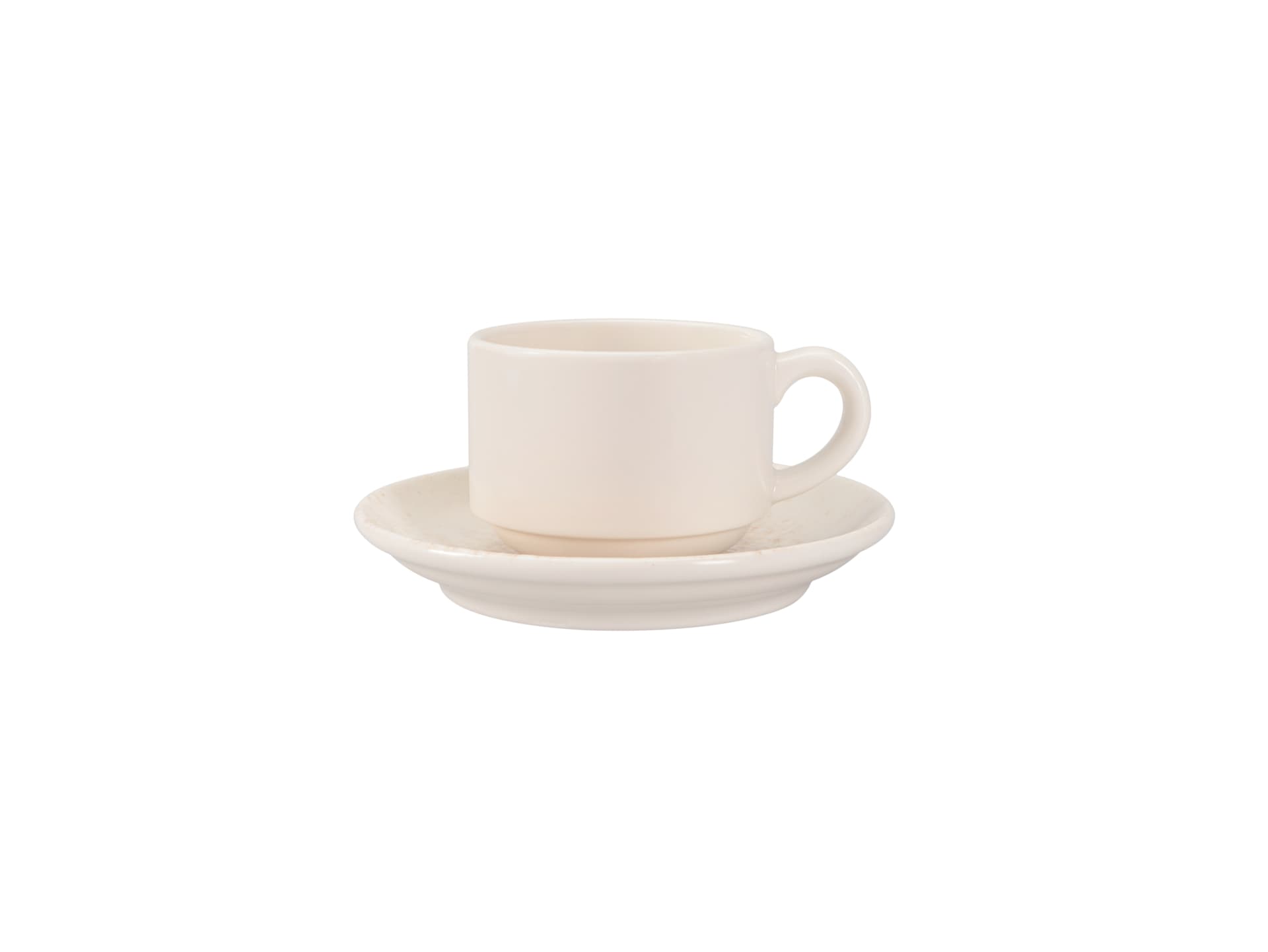 Smoky Matte Brown Stackable Teacup&Coupe Saucer 180cc