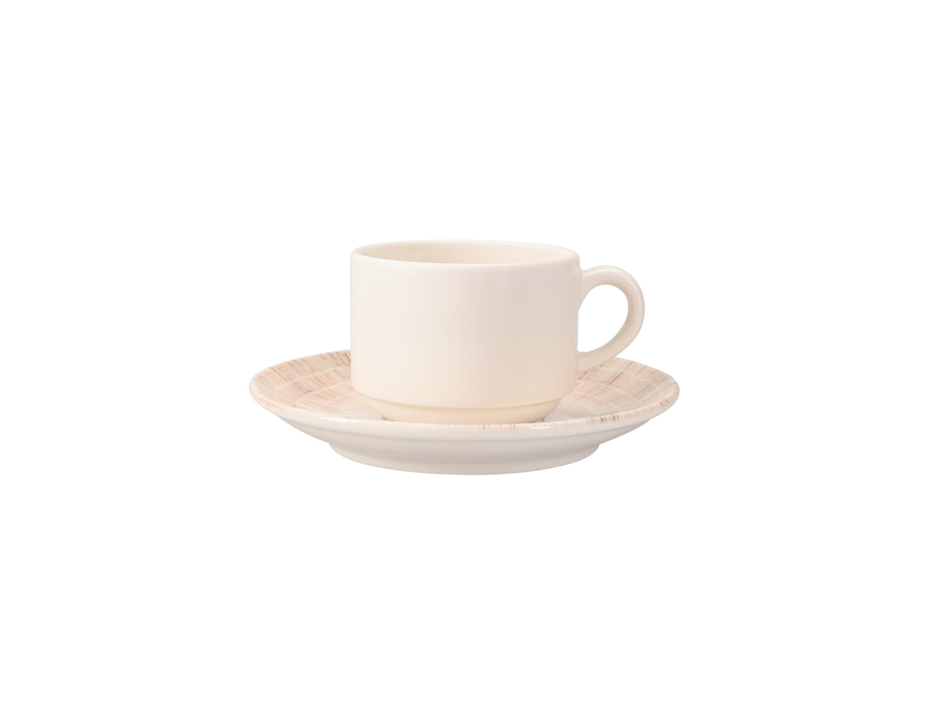 Arena Stackable Tea/Coffee Cup&Coupe Saucer 220 cc
