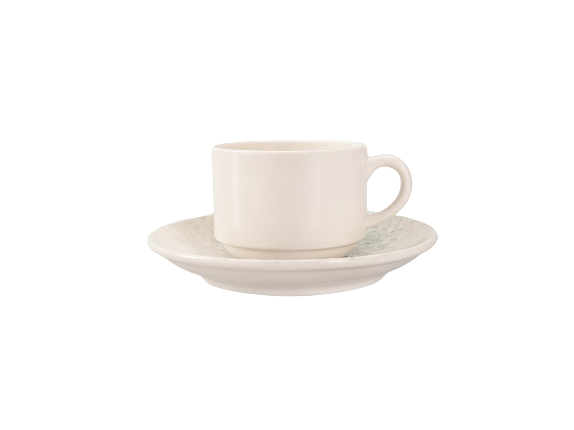 Smoky Matte Blue Stackable Tea/Coffee Cup&Coupe Saucer 220 cc