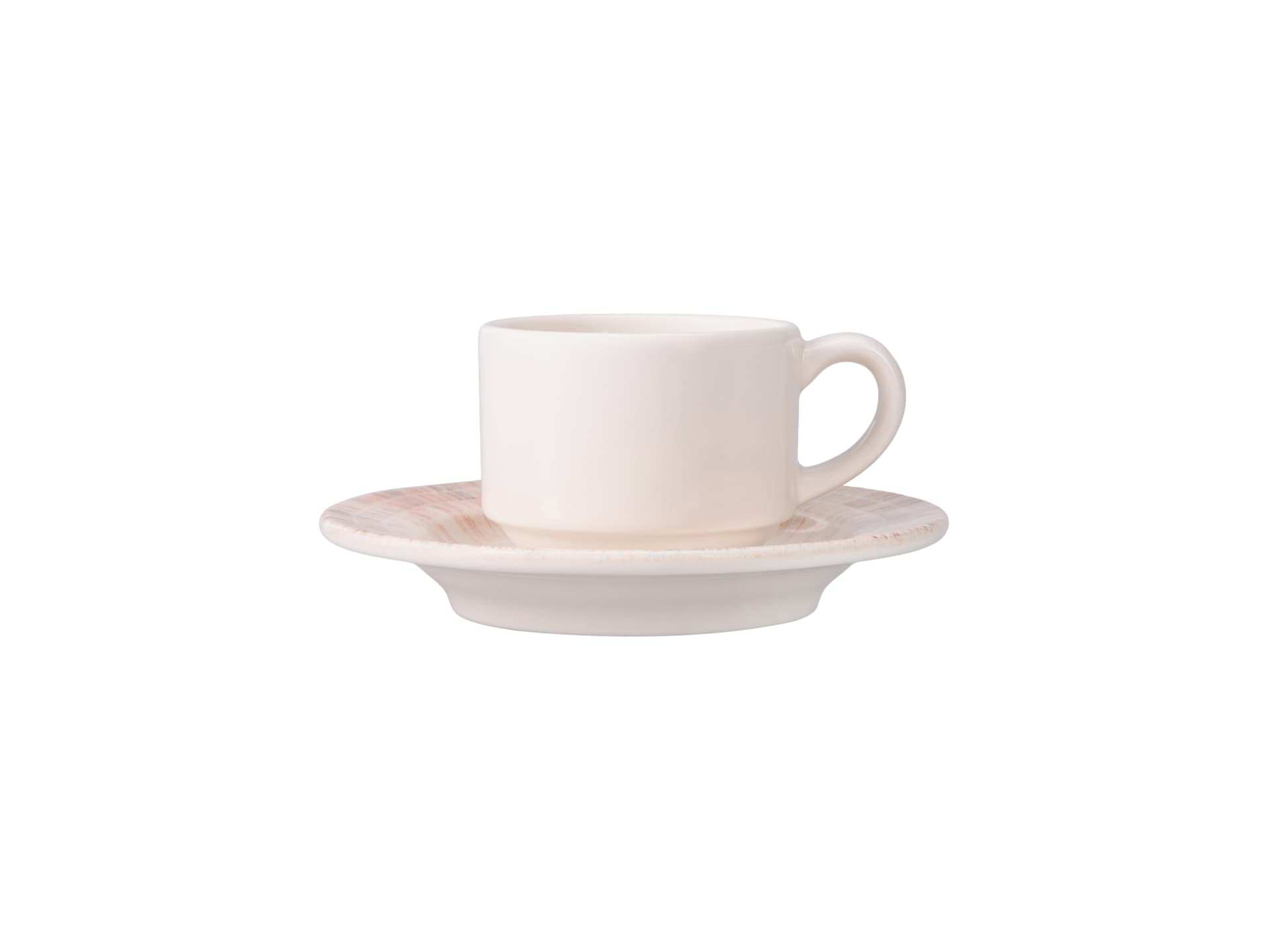 Arena Stackable Coffee Cup&Rimmed Saucer 85 cc