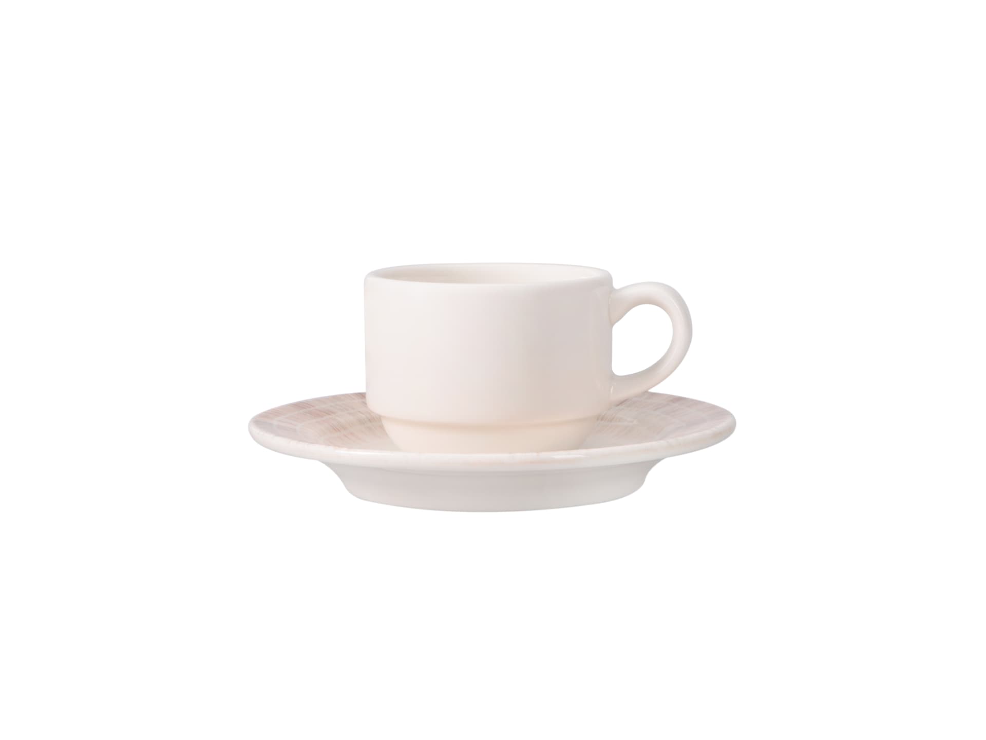 Arena Stackable Coffee Cup&Rimmed Saucer 100 cc