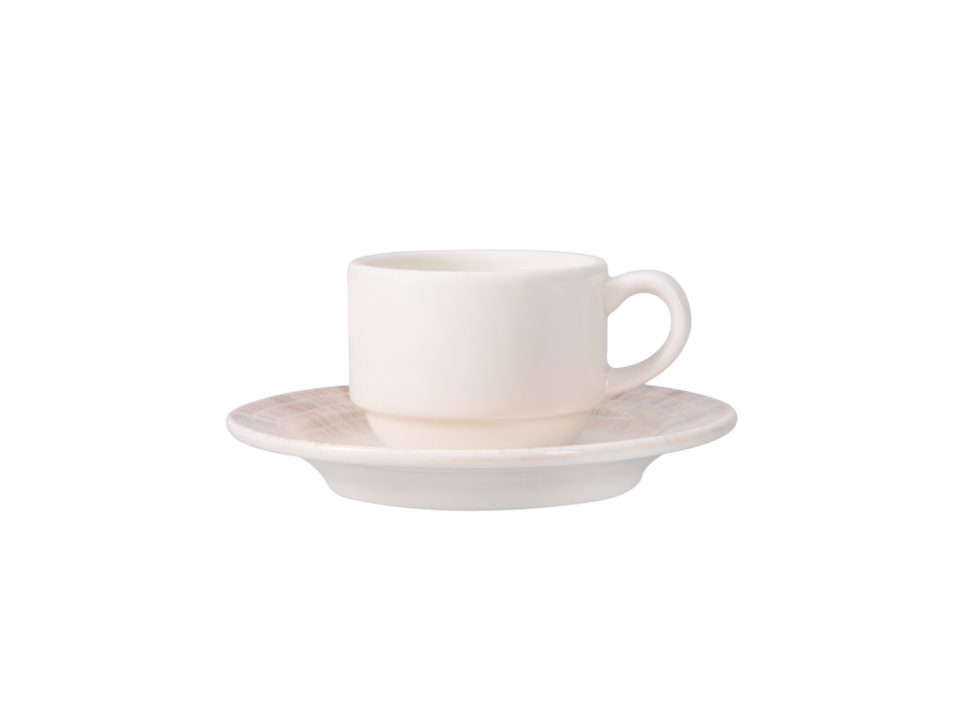 Arena Stackable Tea/Coffee Cup&Rimmed Saucer 180 cc