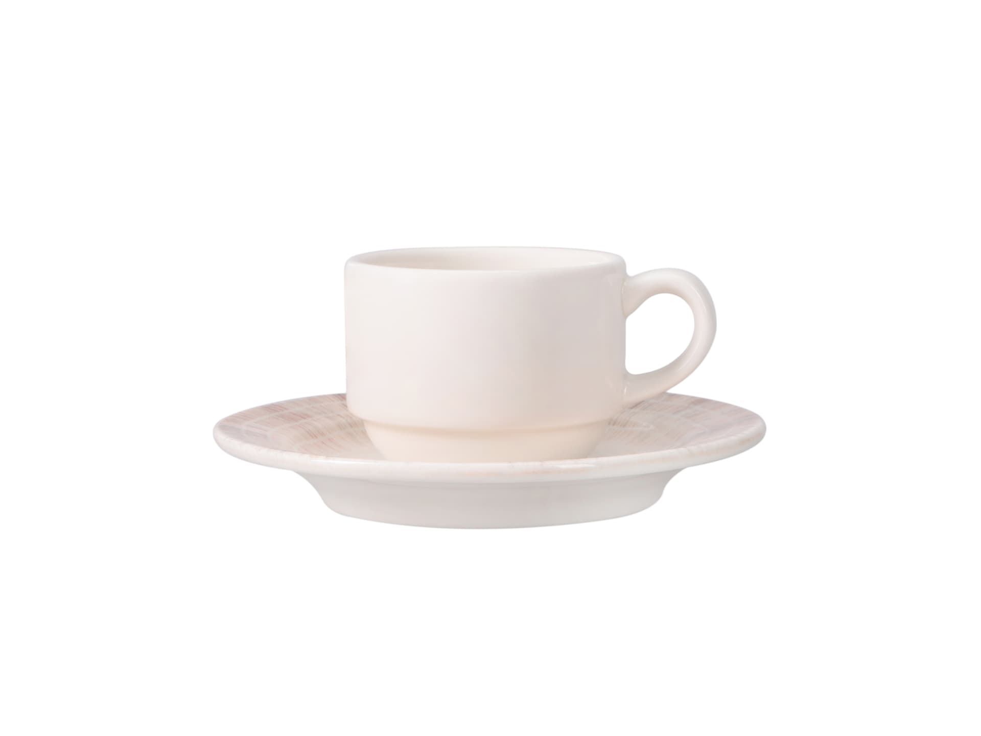 Arena Stackable Tea/Coffee Cup&Rimmed Saucer 220 cc