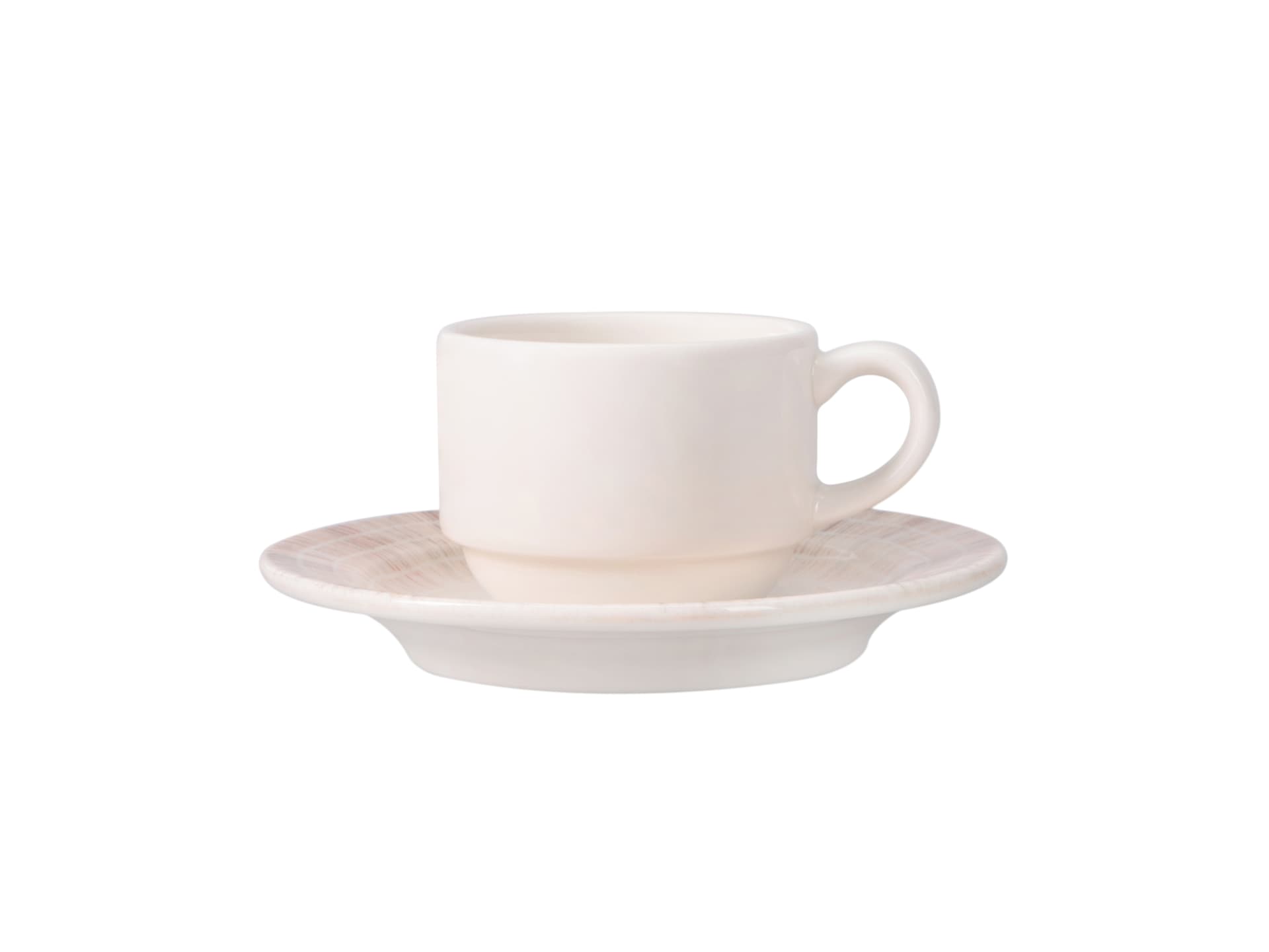 Arena Stackable Tea/Coffee Cup&Rimmed Saucer 290 cc