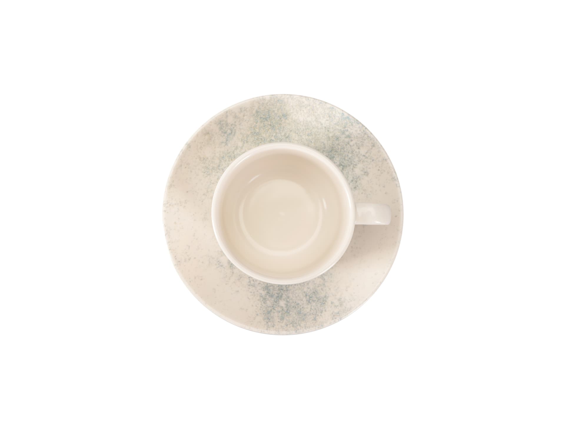 Smoky Matte Blue Stackable Tea/Coffee Cup&Coupe Saucer 290 cc
