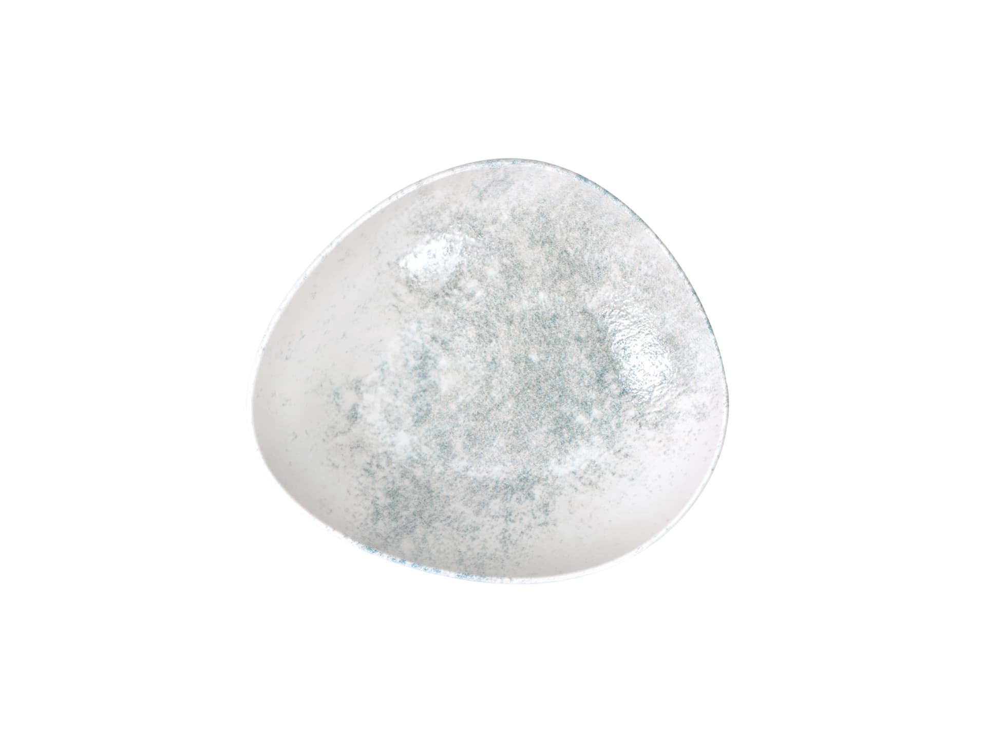 Smoky Matte Blue Triangular Deep Plate 20 cm