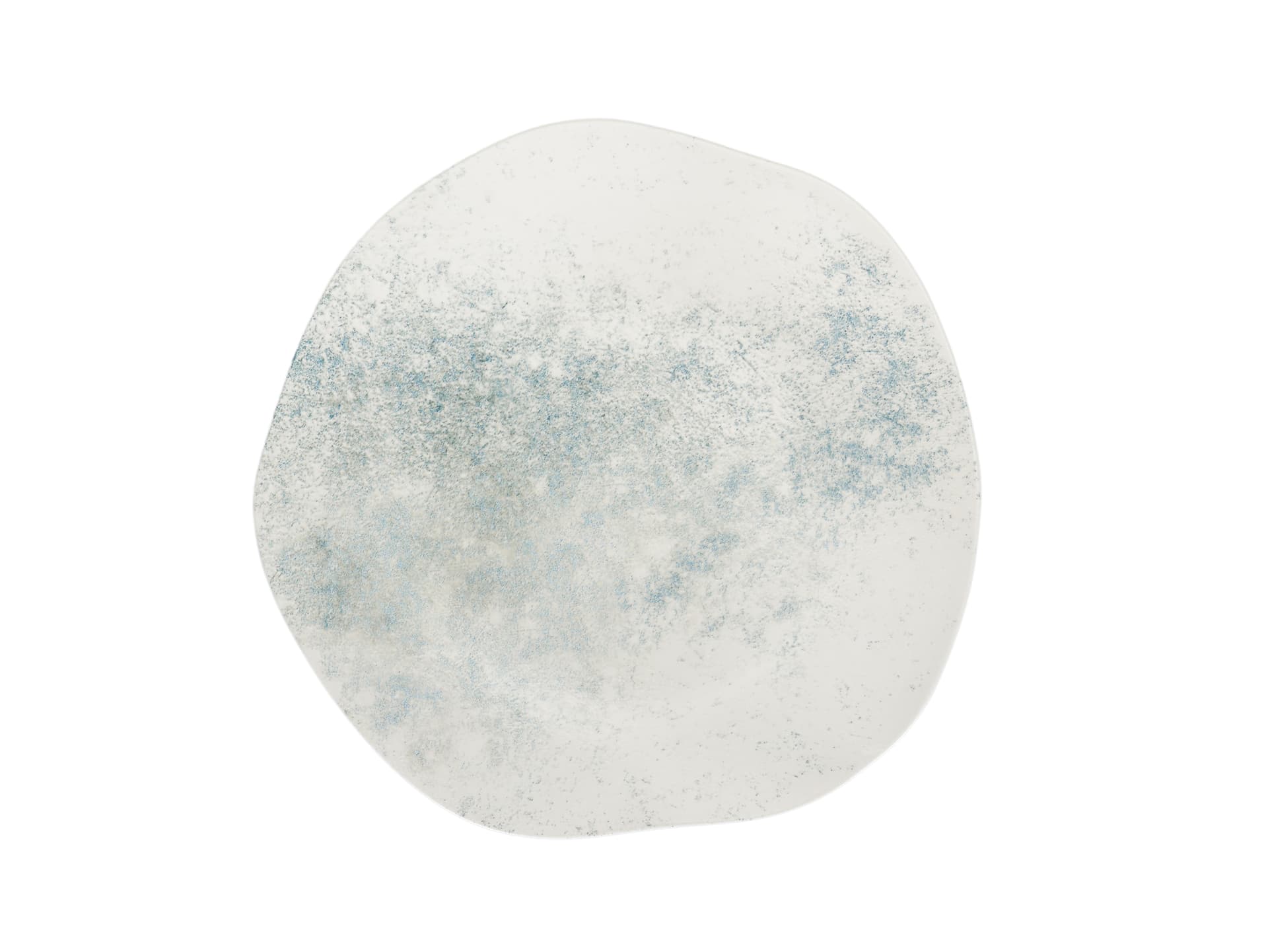 Smoky Matte Blue Flat Plate 32cm