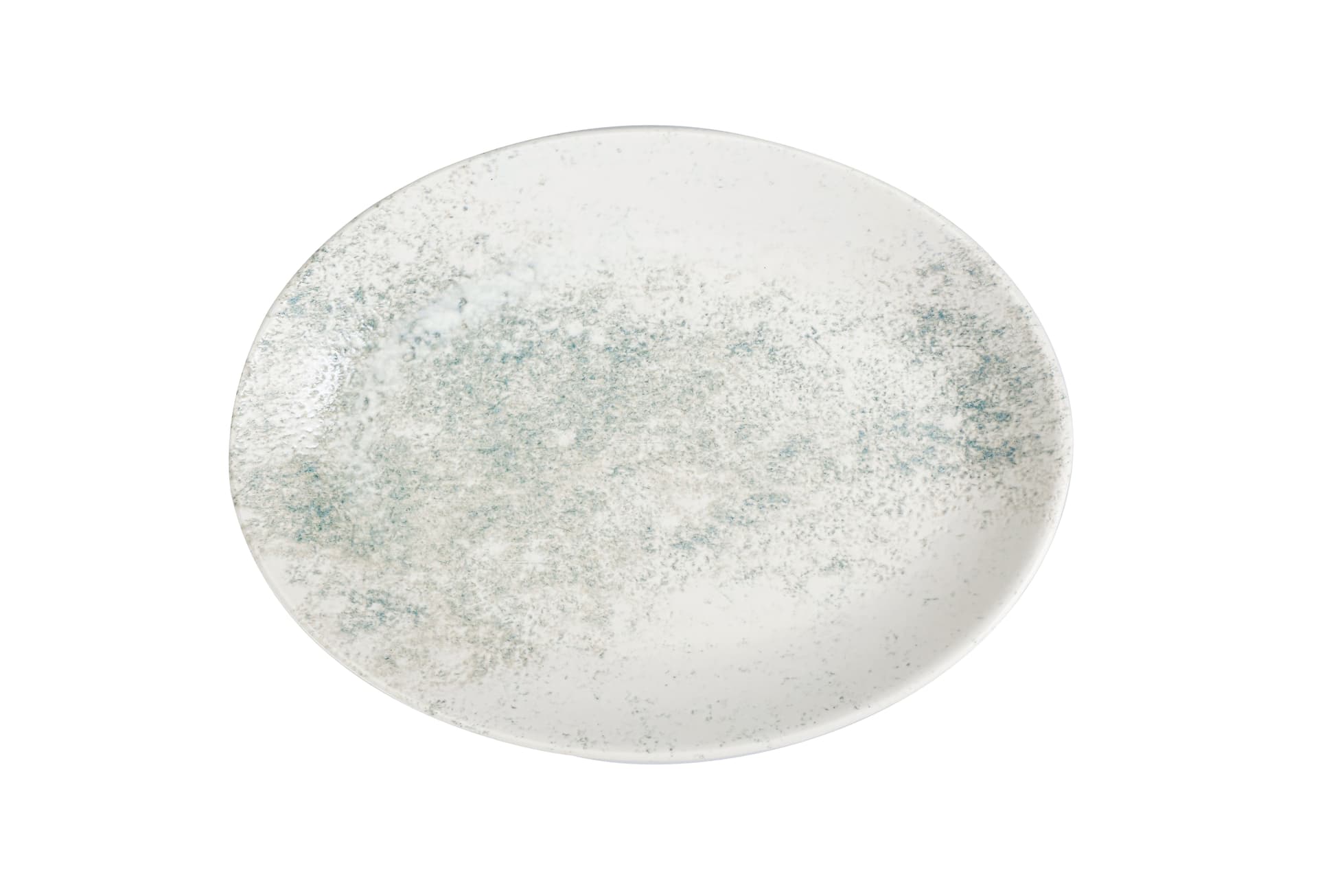 Smoky Matte Blue Oval Plate 31 cm