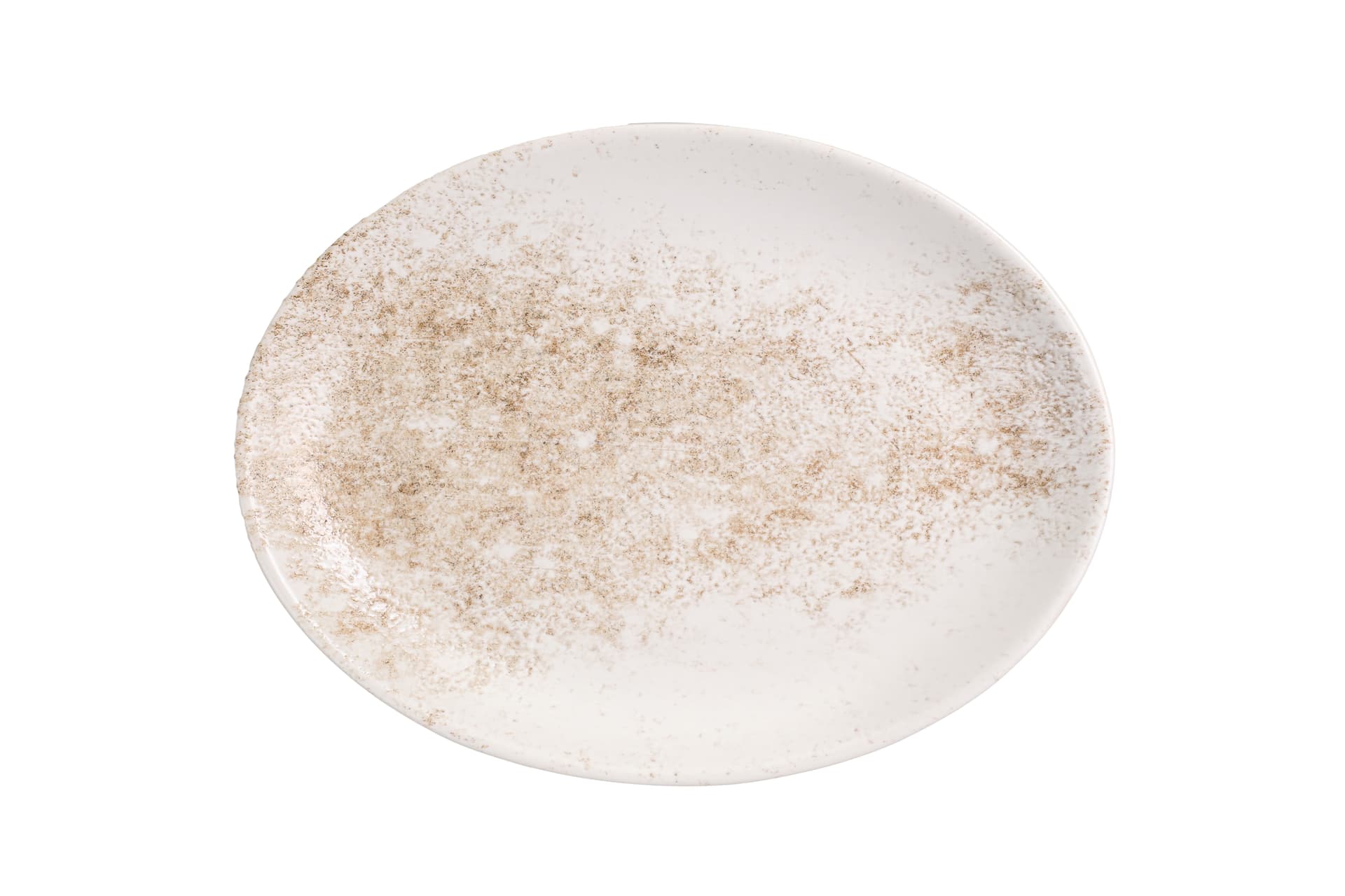 Smoky Matte Brown Oval Plate 31 cm