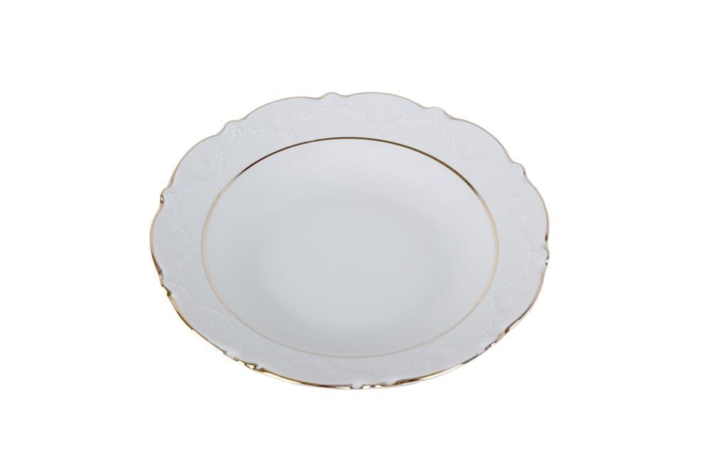 Porland Queen Altın Yaldız Çukur Tabak 22cm
