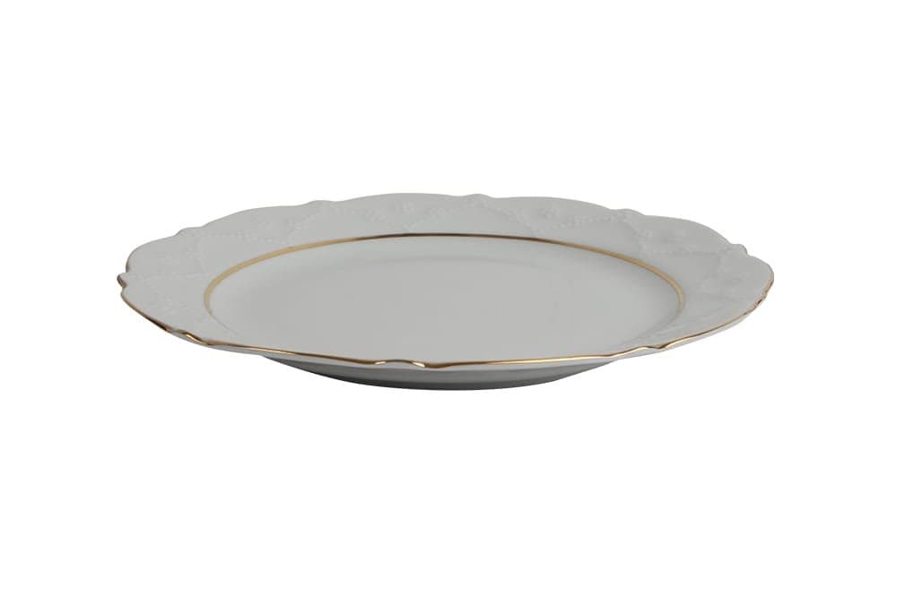 Porland Queen Altın Yaldız Düz Tabak 21cm