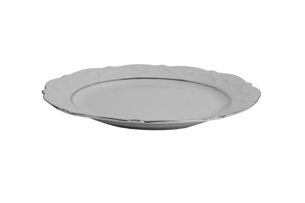 Porland Queen Platin Düz Tabak 25cm