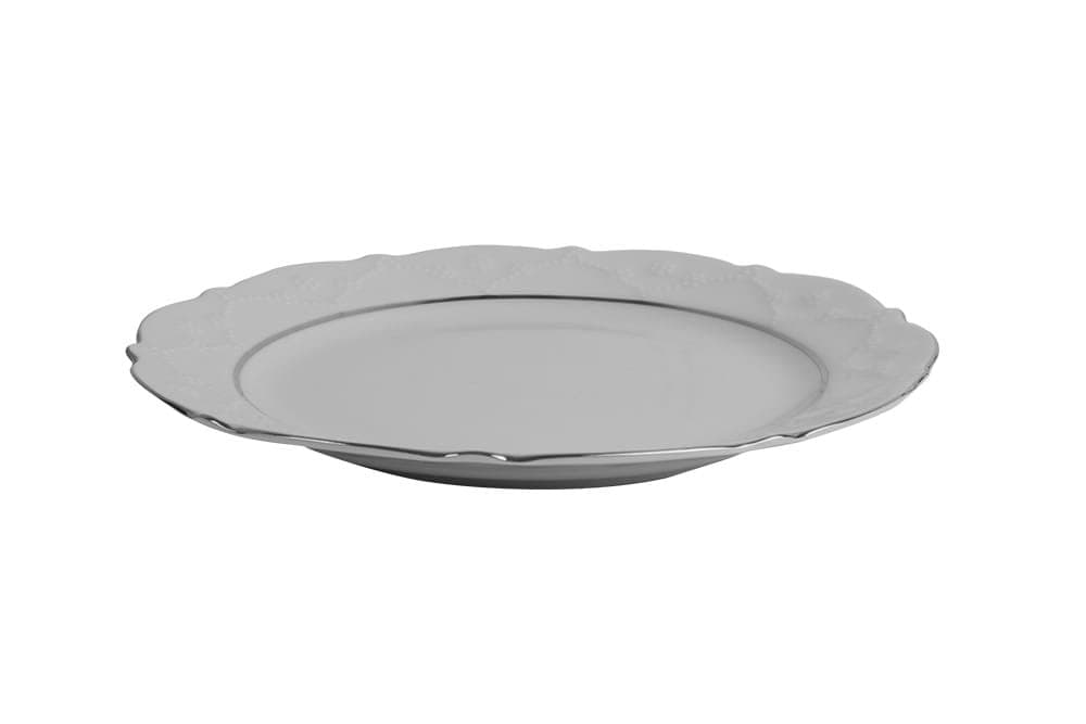 Porland Queen Platin Düz Tabak 16cm
