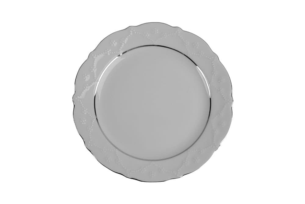 Porland Queen Platin Düz Tabak 21cm