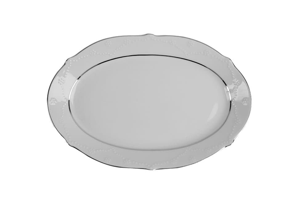 Porland Queen Platin Kayık Tabak 36cm