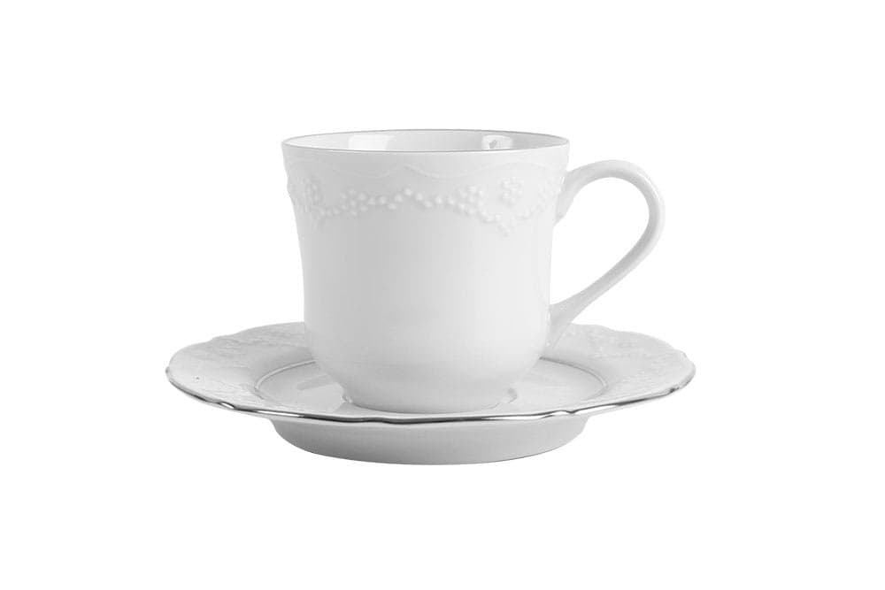 Porland Queen Platin Tabaklı Çay Fincanı 200cc