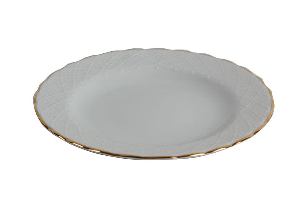 Porland Elizabeth Altın Yaldız Düz Tabak 25cm