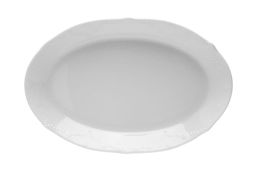 Porland Queen Beyaz Kayık Tabak 24cm