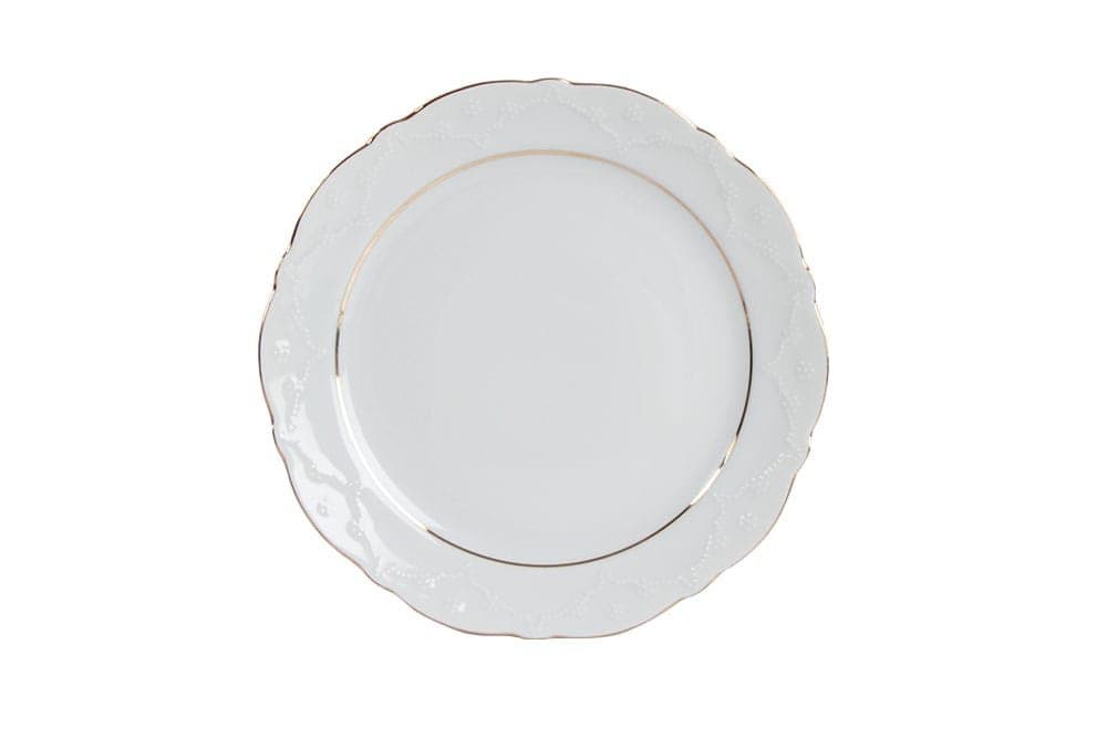 Porland Queen Altın Yaldız Düz Tabak 25cm