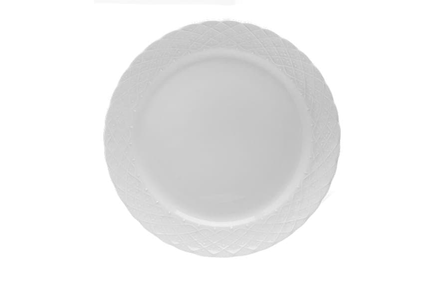 Porland Elizabeth Beyaz Düz Tabak 25cm
