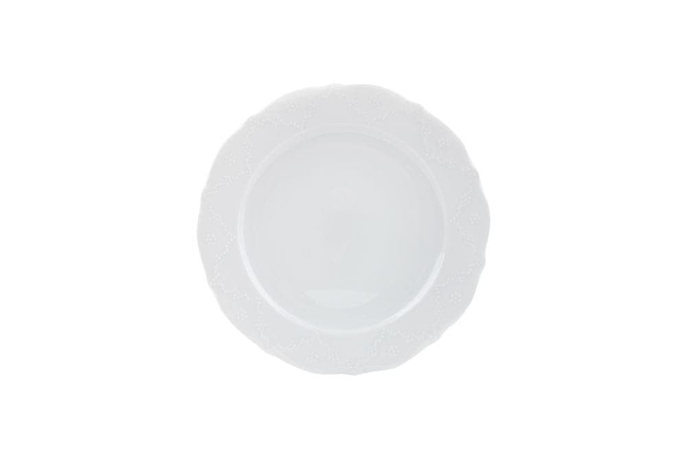 Porland Queen Beyaz Düz Tabak 24cm