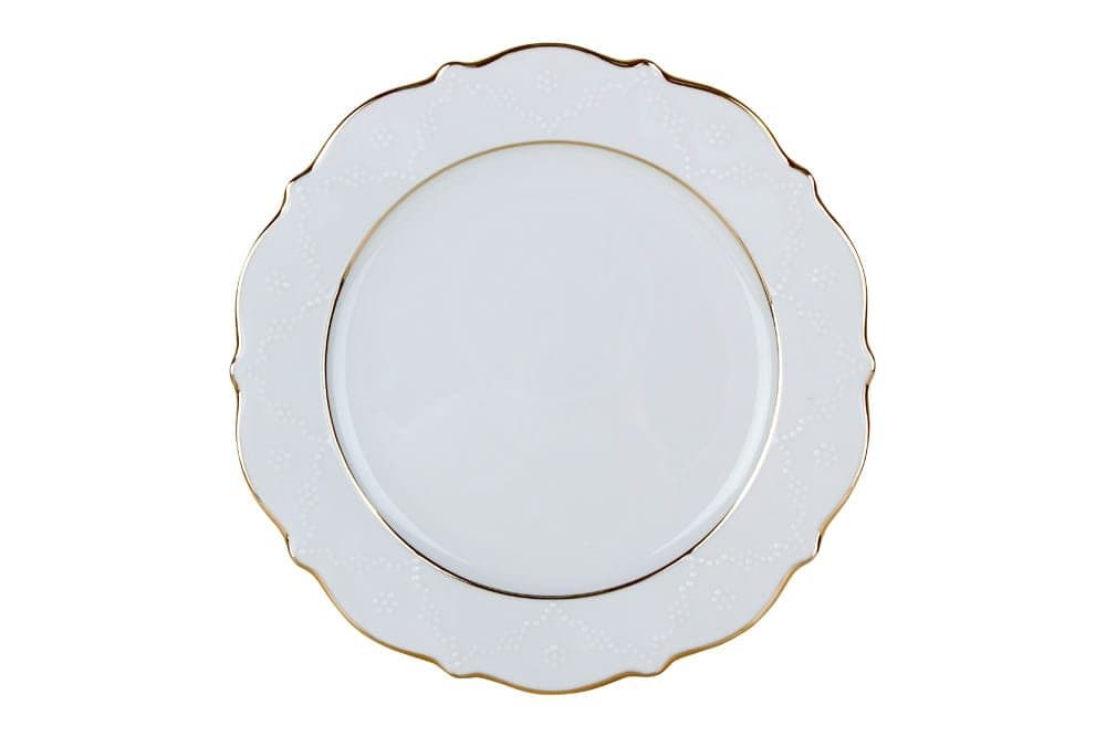 Porland Queen Altın Yaldız Düz Tabak 24cm
