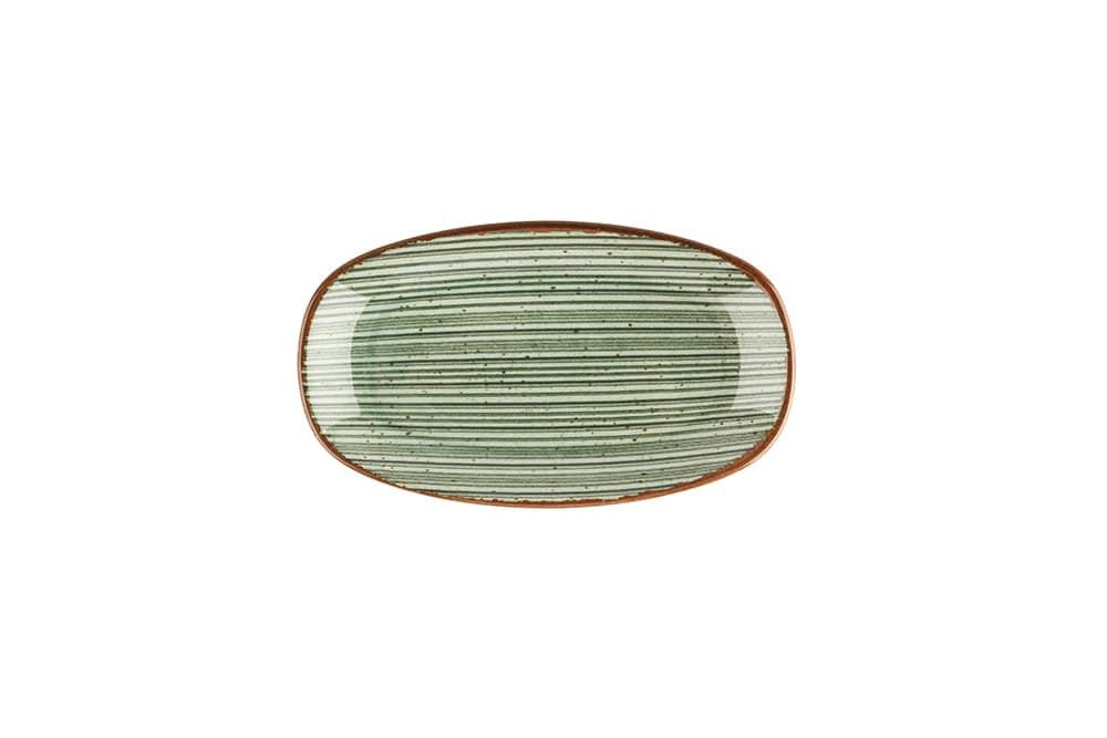 Porland Hypnosis Yeşil Kayık Tabak 16cm