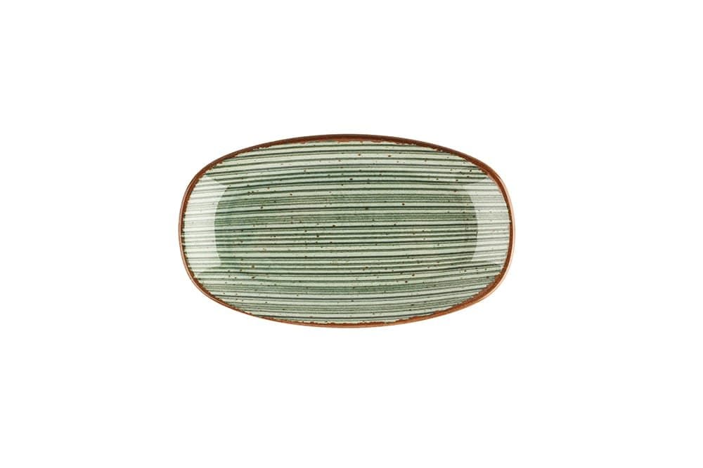 Porland Hypnosis Yeşil Kayık Tabak 20cm