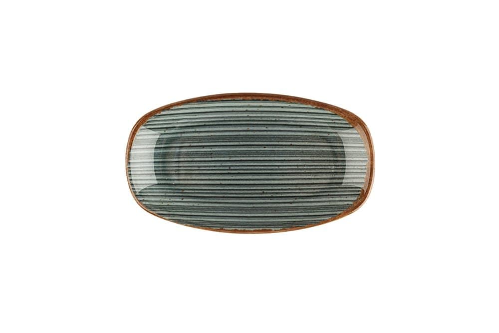 Porland Hypnosis Gri Kayık Tabak 20cm