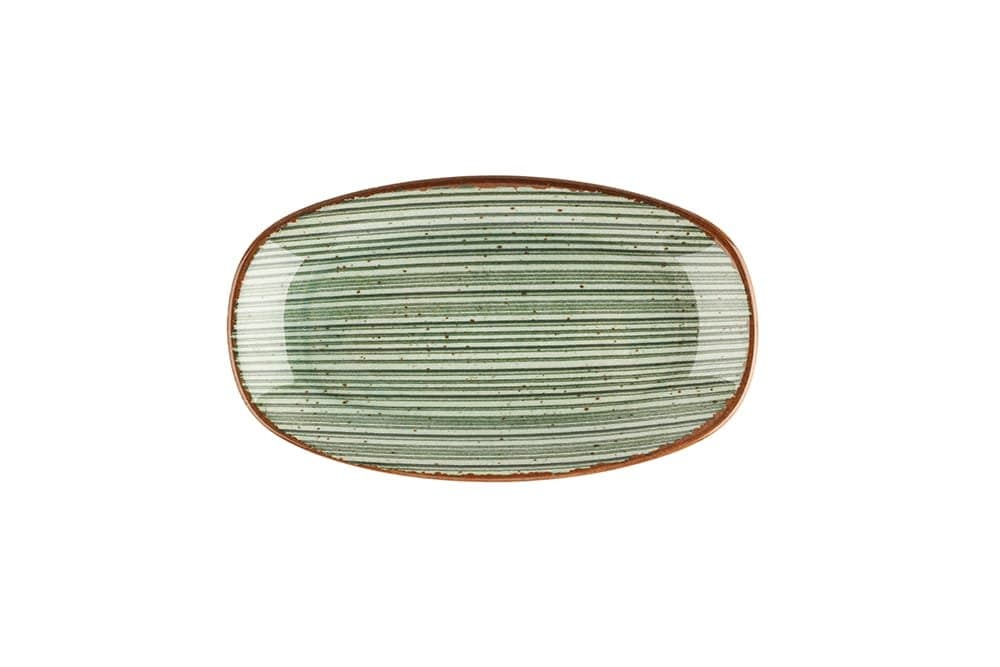 Porland Hypnosis Yeşil Kayık Tabak 25cm