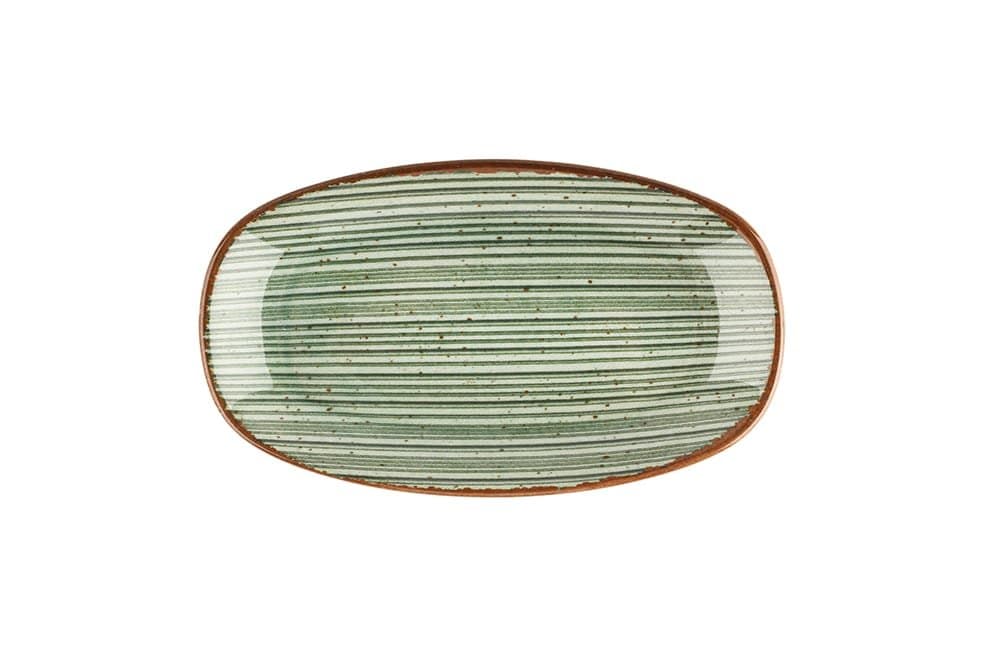 Porland Hypnosis Yeşil Kayık Tabak 34cm