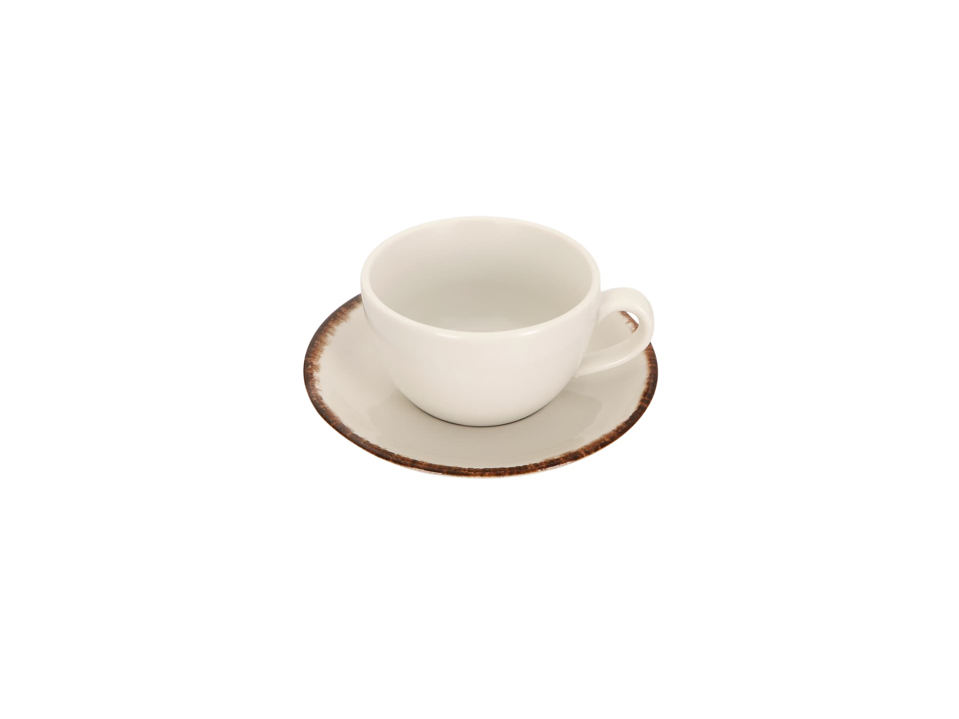 Mocha Bowl Shape Coffee Cup& Coupe Saucer 250cc