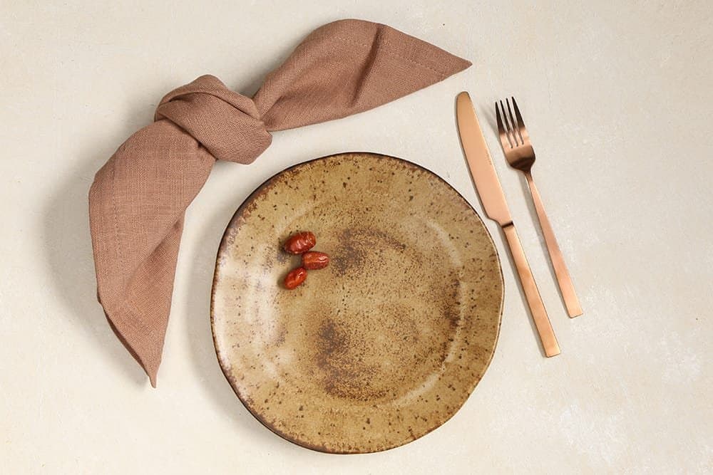 Porland Stoneware Natura Düz Tabak 23cm