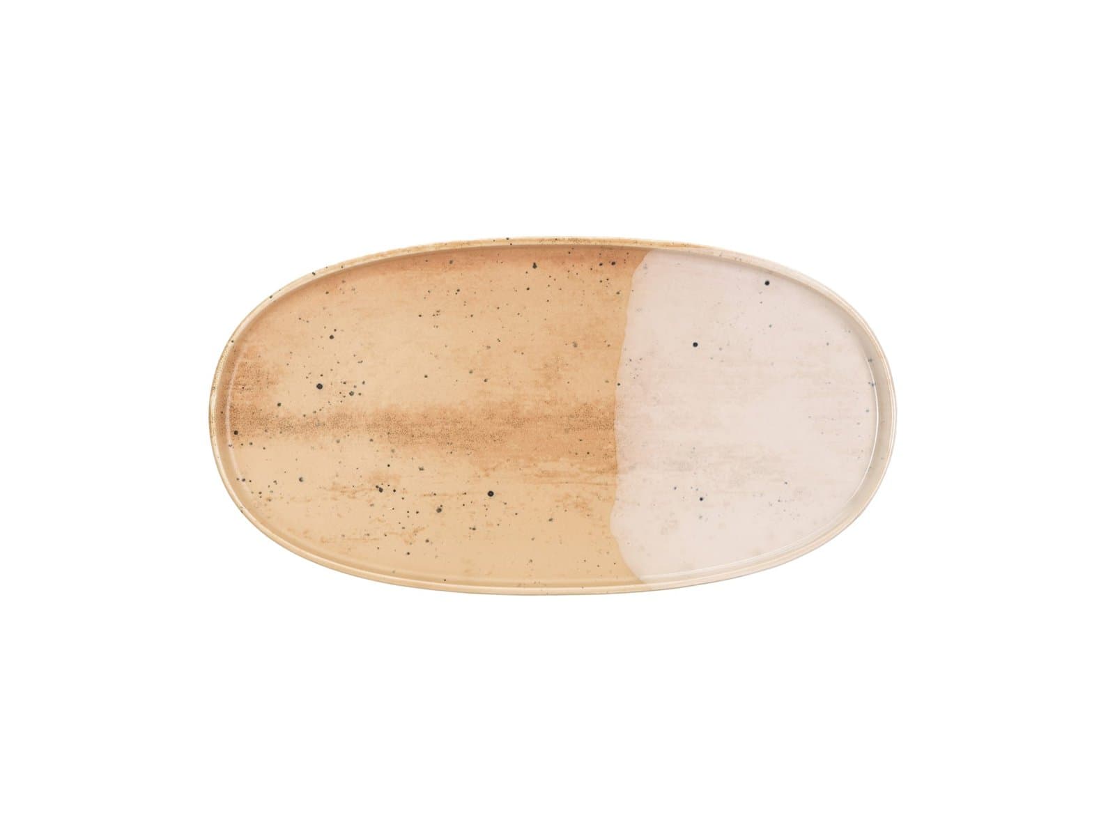 Porland Stoneware Clay Brown Kayık Tabak 30cm