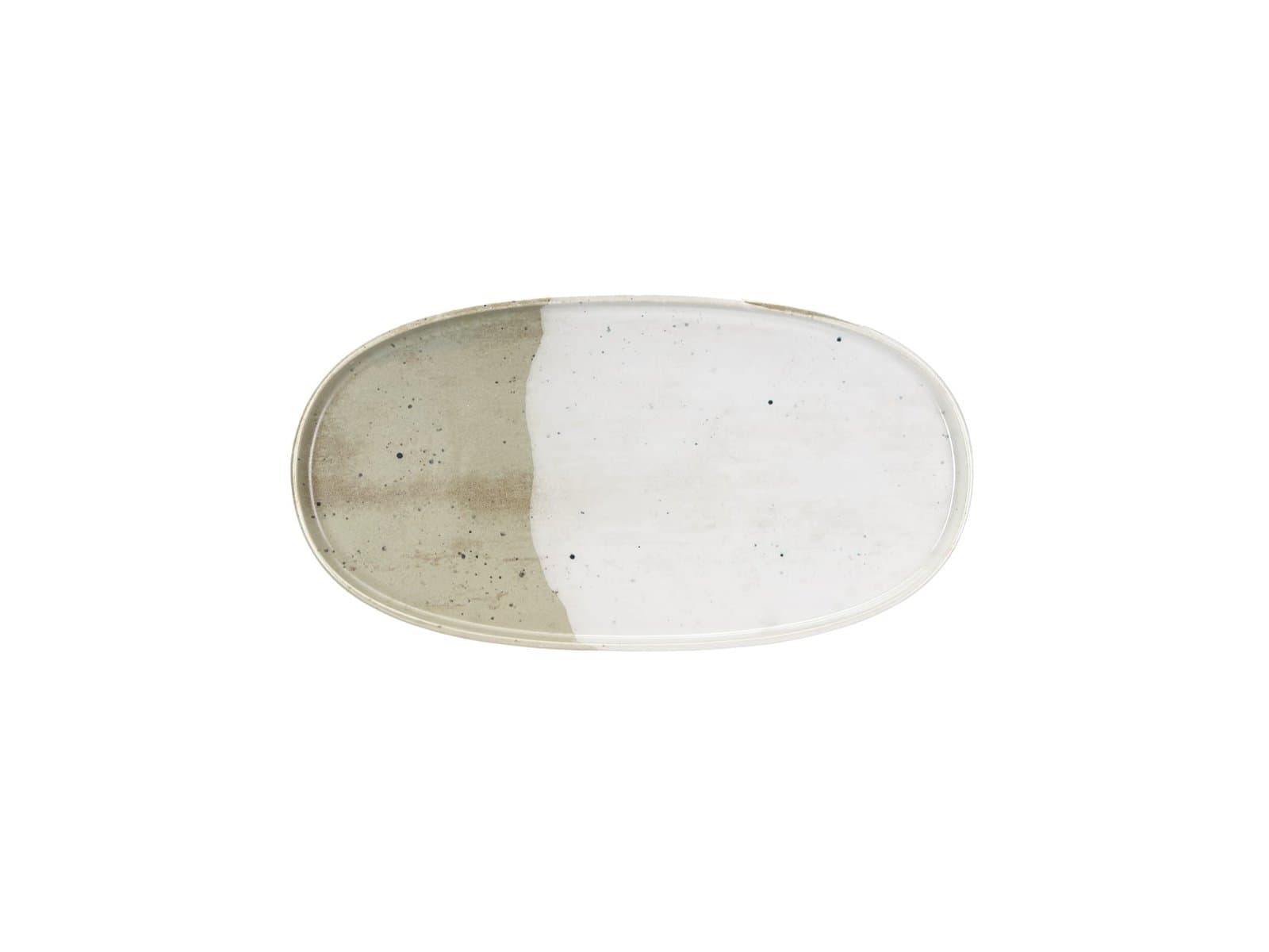 Porland Stoneware Mist Grey Kayık Tabak 30cm