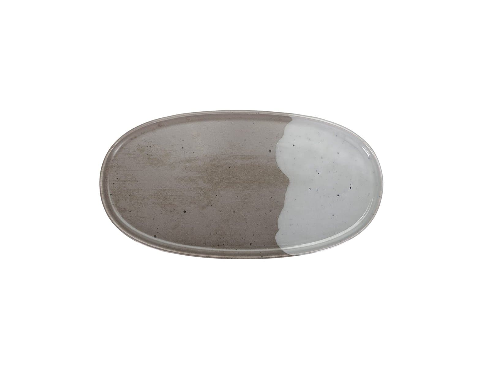 Porland Stoneware Silente Black Kayık Tabak 30cm